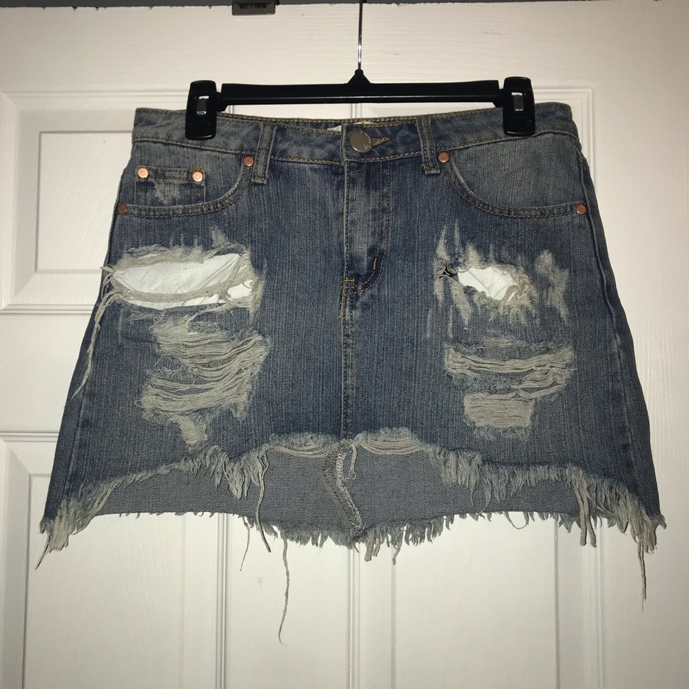 Signature Eight Denim Mini Skirt
